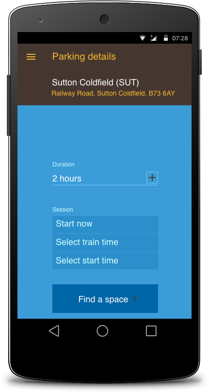 Save-A-Spave-05-Parking details-Session dropdown